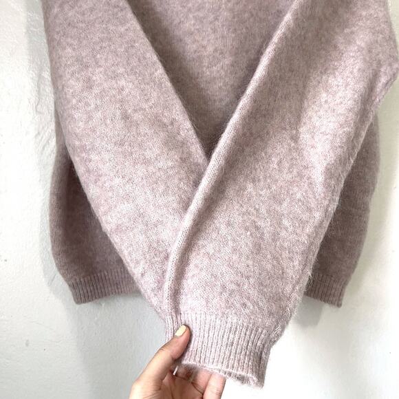 ACNE STUDIOS Dramatic Mohair Wool Blend Sweater in Powder Pink Size S - Picture 12 of 16
